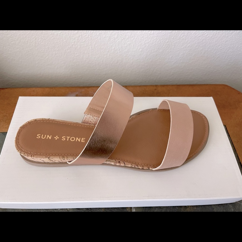 Rose Gold Slide Sandals
